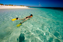 Girl snorkelling