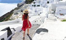 Girl in Santorini