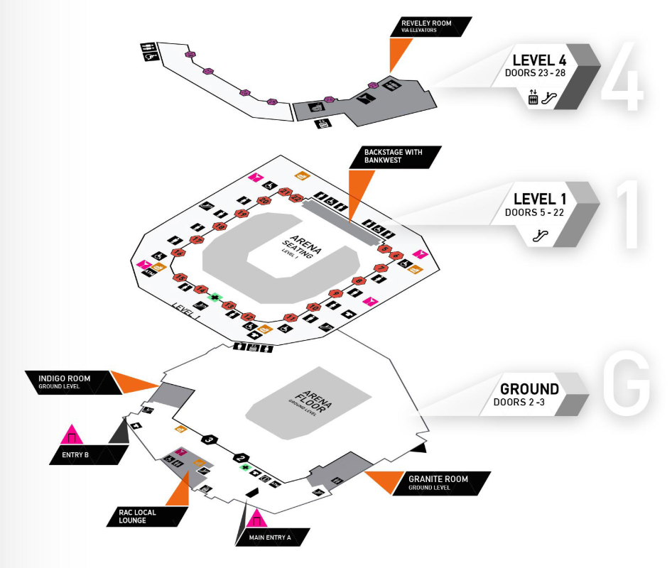 RAC Arena - Venue Map
